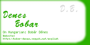 denes bobar business card